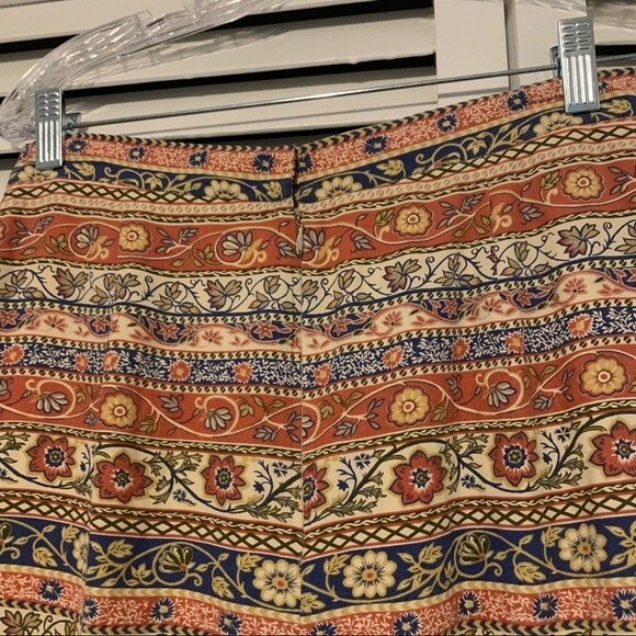 Vintage Boho Talbots Printed Faux Wrap Skirt 100% Rayon Size 10 Made in USA - Picture 6 of 9